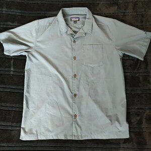 Patagonia Short Sleeve Button-Up Shirt Blue Men's Size Medium